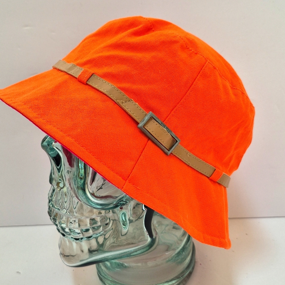 Vintage Nine West Bucket Hat Orange Pink Y2K 90's